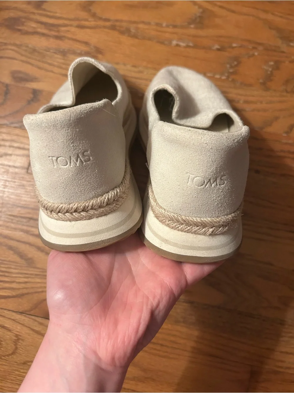 Toms Women’s 8.5 Classic Cream Old Money Minimalist Platform Espadrille Flats